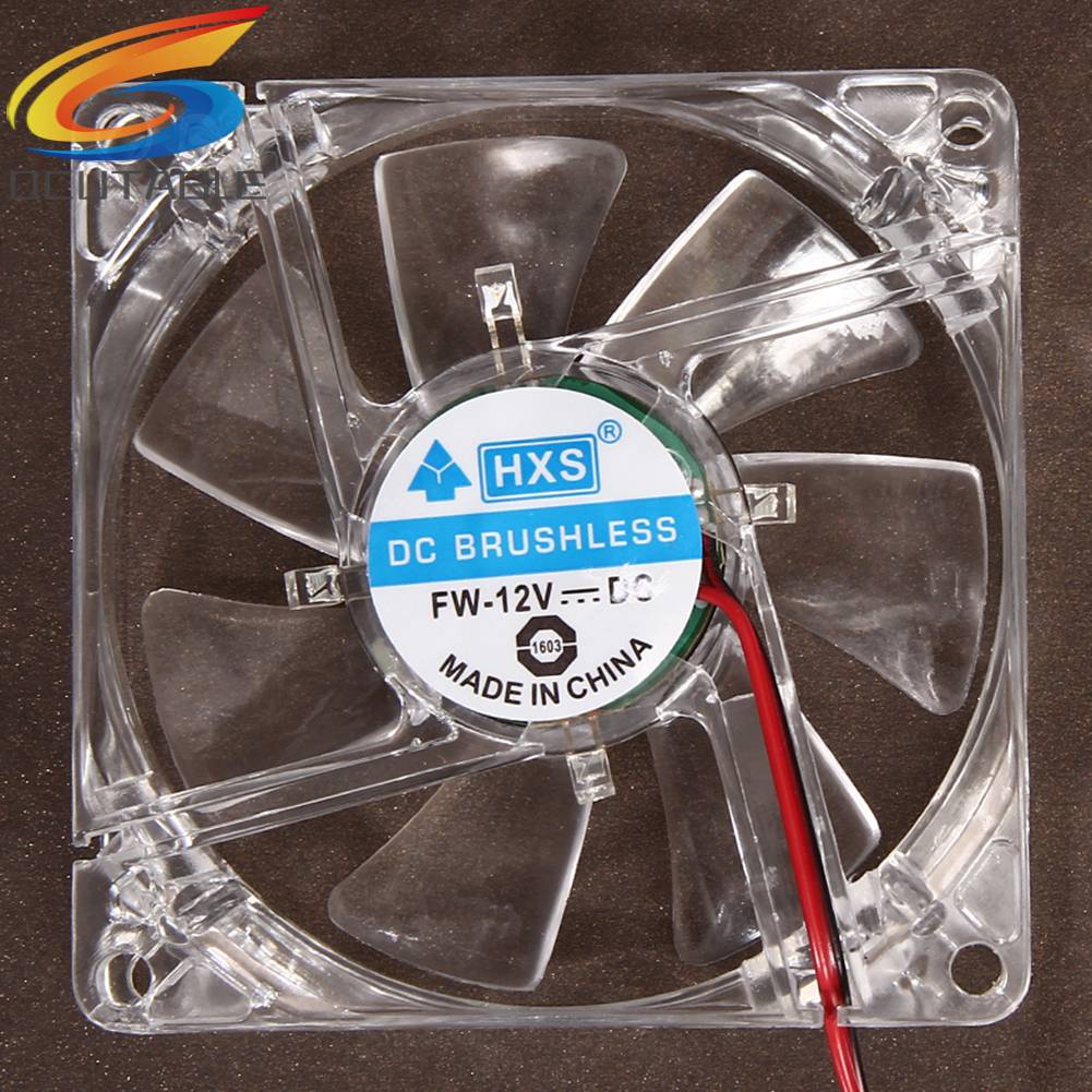 Set 2 Quạt Tản Nhiệt Tích Hợp Đèn LED Nhiều Màu 12V 4Pin 80mm 80x25mm Cho Máy Tính