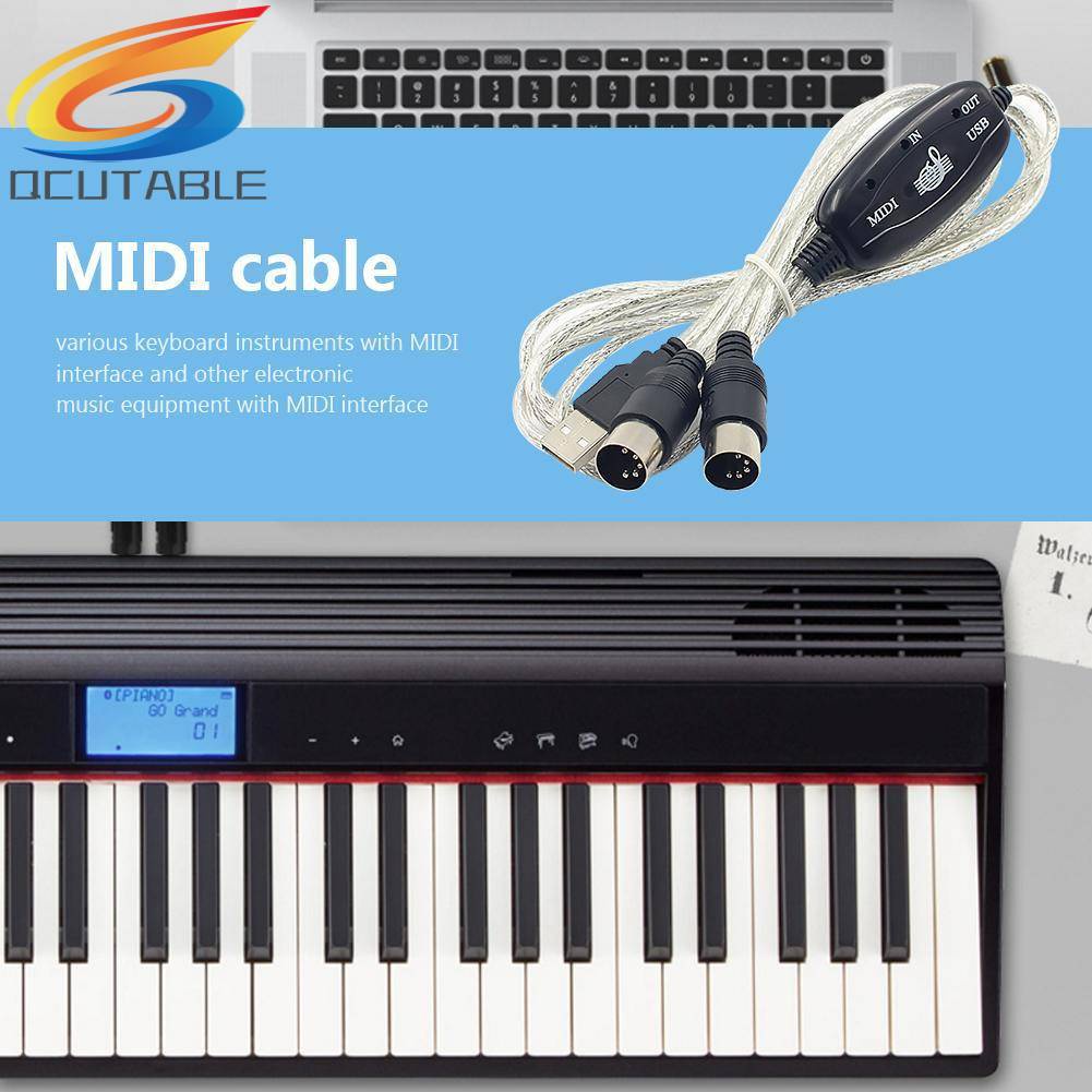 Dây Cáp Âm Thanh 2m MIDI Sang USB Cho Máy Tính