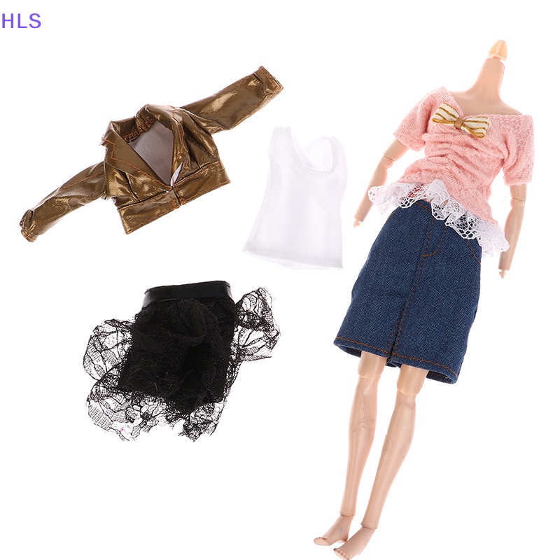 Đầm Ngắn Hai Mảnh Thời Trang Cho Búp Bê 30cm