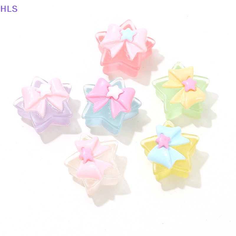 [HLS] Set 5 Miếng Dán Lỗ Điện Thoại / Cốc Nước Hình Chiếc Giày Bằng Nhựa Resin Mini Phát Quang DIY