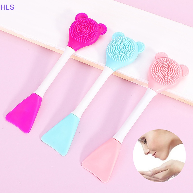 Cọ Đắp Mặt Nạ Silicone Hình Gấu Hai Mặt Có Thể Tái Sử Dụng