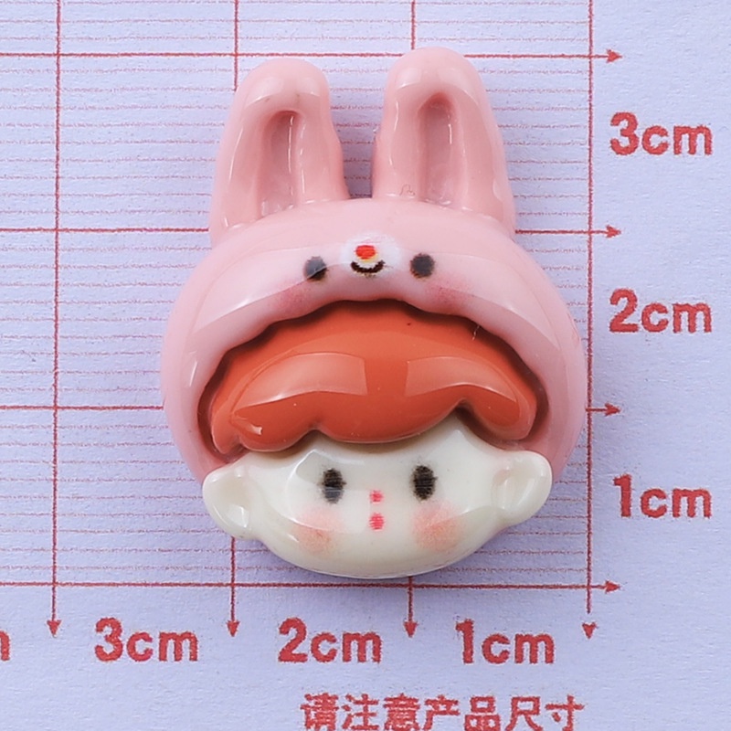 Set 10 Phụ Kiện Kẹp Tóc / Điện Thoại Hình Thỏ Dễ Thương DIY