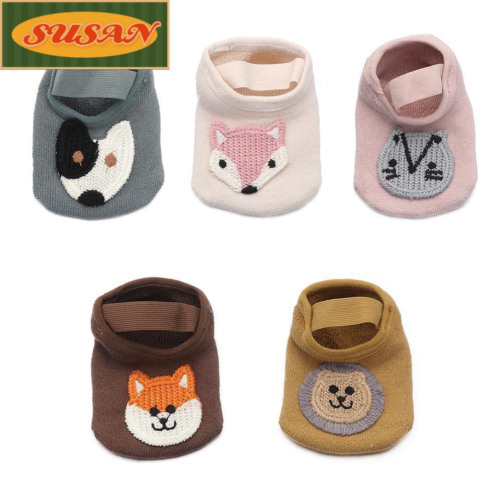 SUSANS Tất Cotton Mềm Hình Động Vật Cho Bé Tập Đi