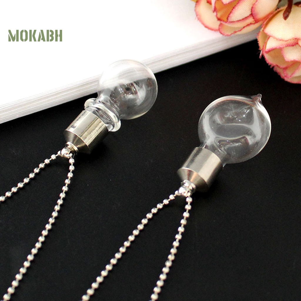 Vòng cổ Mặt Lọ Thủy Tinh Trong Suốt Chống Rò Rỉ Có Thể Đổ Đầy Thời Trang Cho Nam Và Nữ