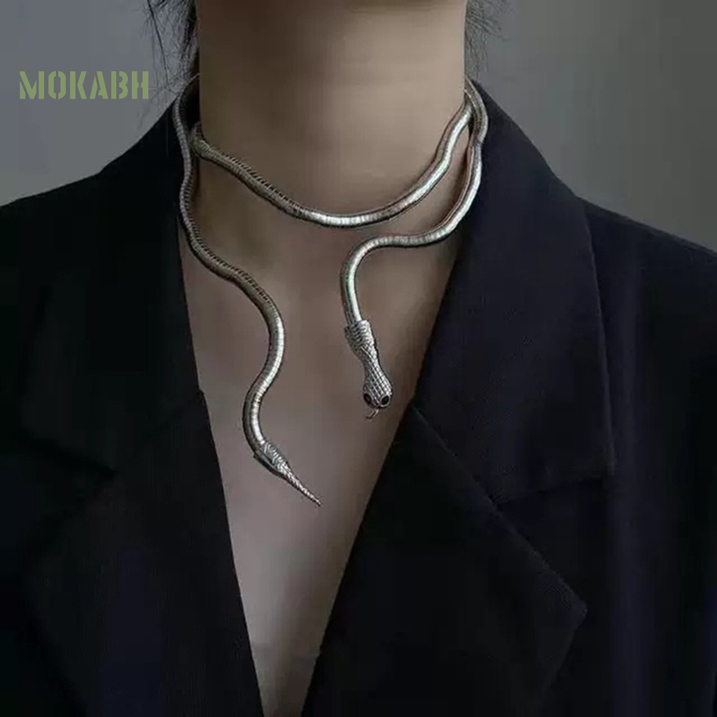[Mok Abh] Vòng Cổ Choker Bằng Hợp Kim Mạ Điện Đa Năng Phong Cách Phương Tây Có Thể Điều Chỉnh