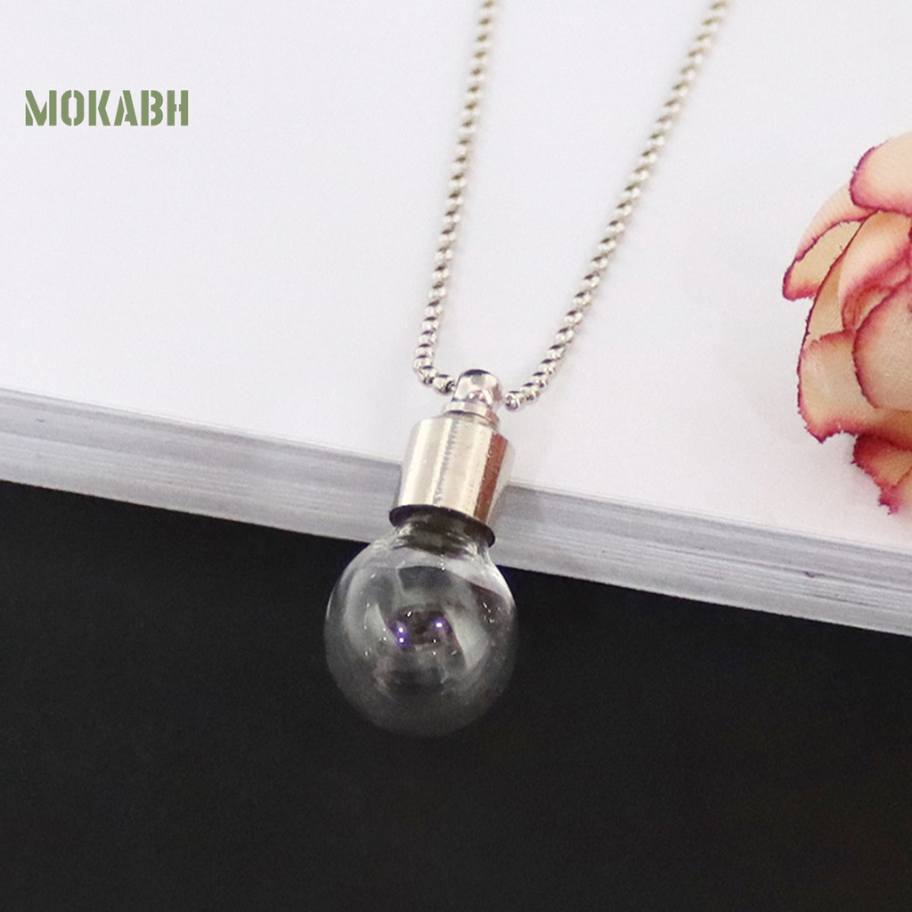 Vòng cổ Mặt Lọ Thủy Tinh Trong Suốt Chống Rò Rỉ Có Thể Đổ Đầy Thời Trang Cho Nam Và Nữ