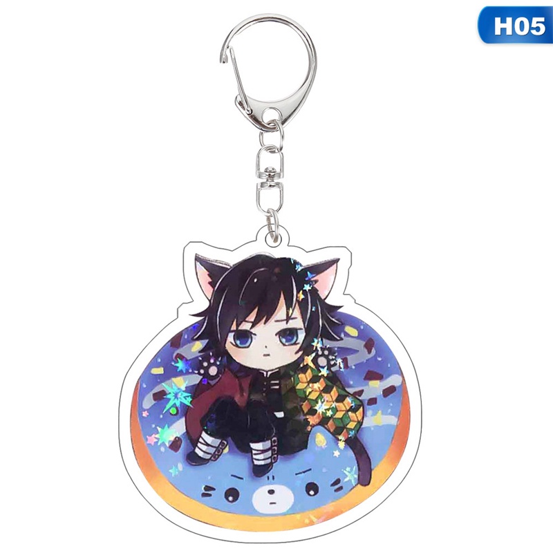Móc Khóa Acrylic Hai Mặt Hình Nhân Vật Hoạt Hình Demon Slayer