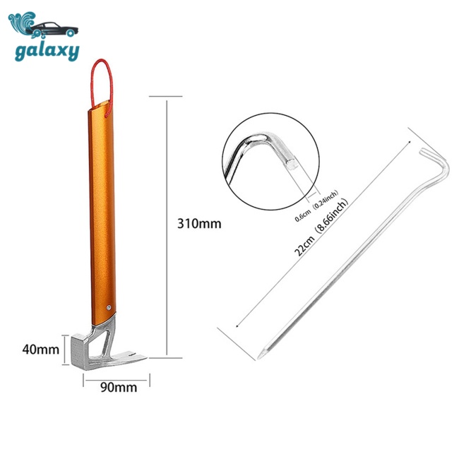 Galaxy Bộ Cọc Dựng Lều Dài 22cm Cho Hoạt Động Cắm Trại Ngoài Trời