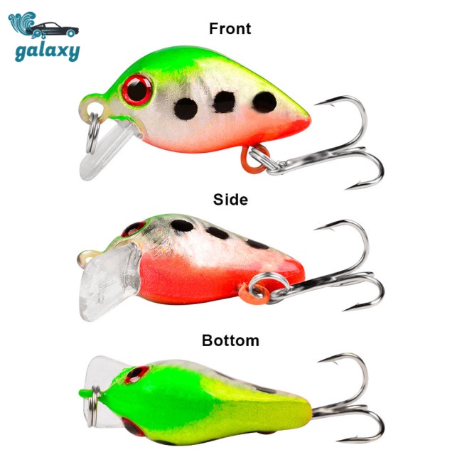 Galaxy Set Mồi Giả Nhử Cá 3cm 1.5g Bằng Nhựa Gắn Kèm Móc Câu Tiện Dụng