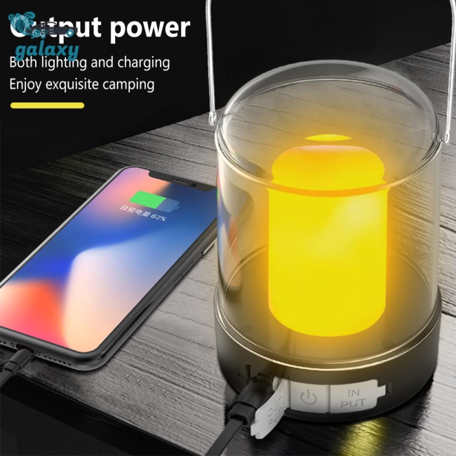 Galaxy Đèn Led Cắm Trại 3 Chế Độ Kèm Sạc Usb Tiện Dụng