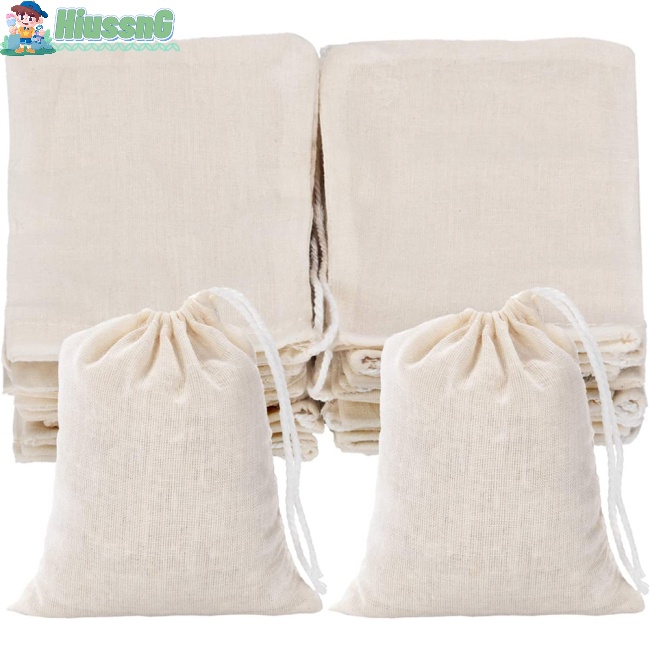 Set 50 Túi Dây Rút Cotton Đựng Hạt Cà Phê Đa Năng Tiện Dụng