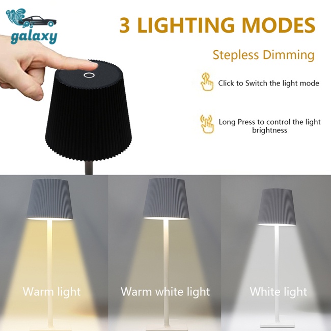 Galaxy Đèn LED Để Bàn 3 Mức Độ Sáng Điều Khiển Cảm Ứng Không Dây Có Thể Sạc Lại Cho Phòng Ngủ /