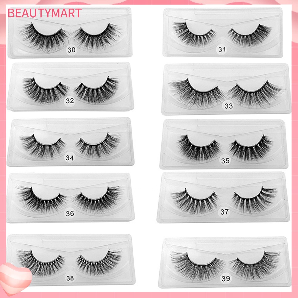 Set 10 Cặp Lông Mi Giả 3D Dày Tự Nhiên