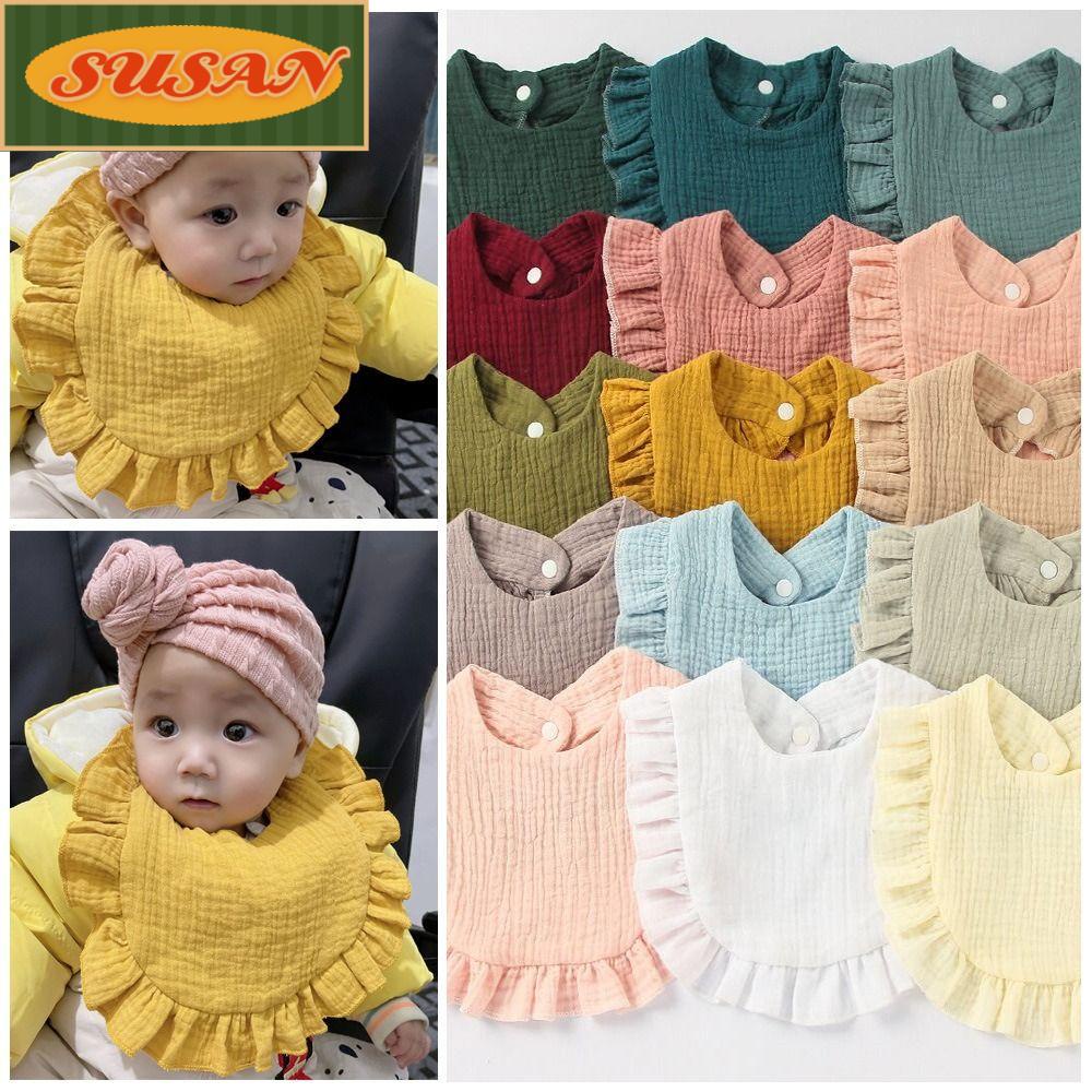 SUSANS Set 2 Yếm Ăn Cotton Mềm Mại Dành Cho Bé
