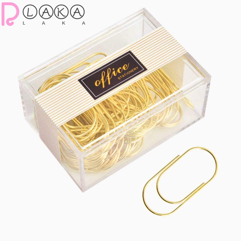 Set 50 Kẹp Giấy Đánh Dấu Trang Sách Bằng Kim Loại Rộng 1.97 inch 50mm