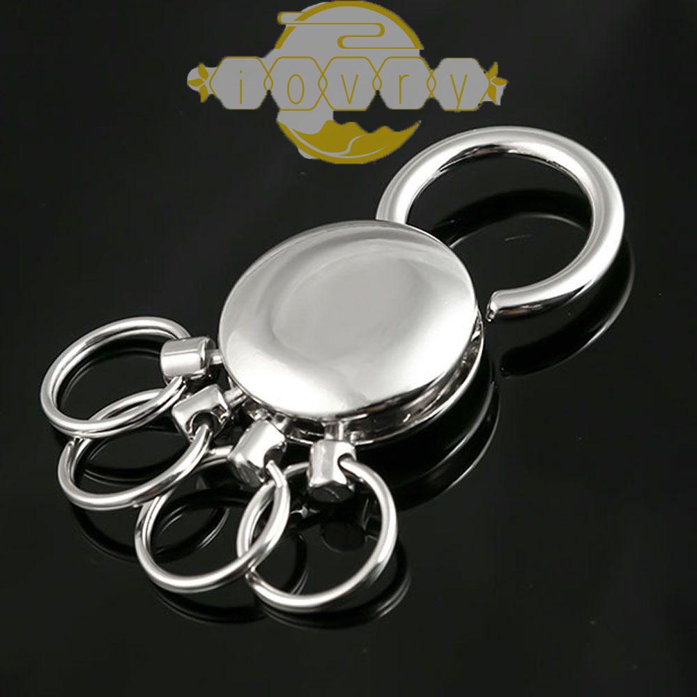 IVORY Móc Khóa Hình 4 Vòng Nhẫn Treo Thắt Lưng Quần Chất Lượng Cao