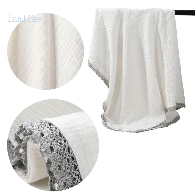 Chăn Quấn Bé Sơ Sinh Bằng Vải Cotton Mềm Màu Trơn