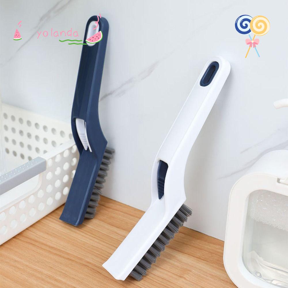 Bộ 2 Bàn Chải Vệ Sinh Khe Hở Đa Năng Có Kẹp Tiện Dụng Cho Phòng Tắm / Sàn Nhà