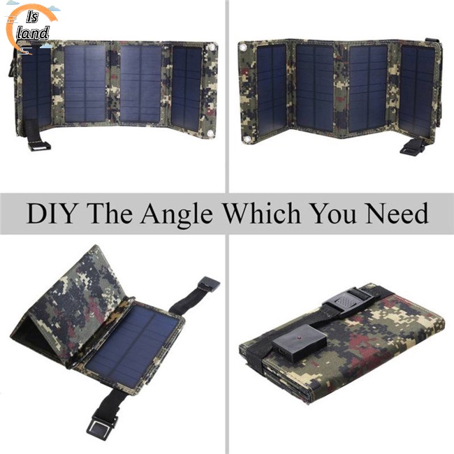 Tấm Pin Năng Lượng Mặt Trời Gấp Gọn Linh Hoạt 20w Usb 5v Chống Thấm Nước Dành Cho Điện Thoại Di Động