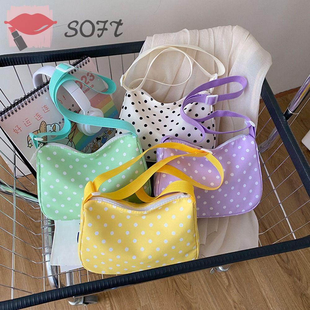 SOFTNESS Túi Đeo Chéo Bằng Nylon Họa Tiết Dễ Thương Cho Nữ