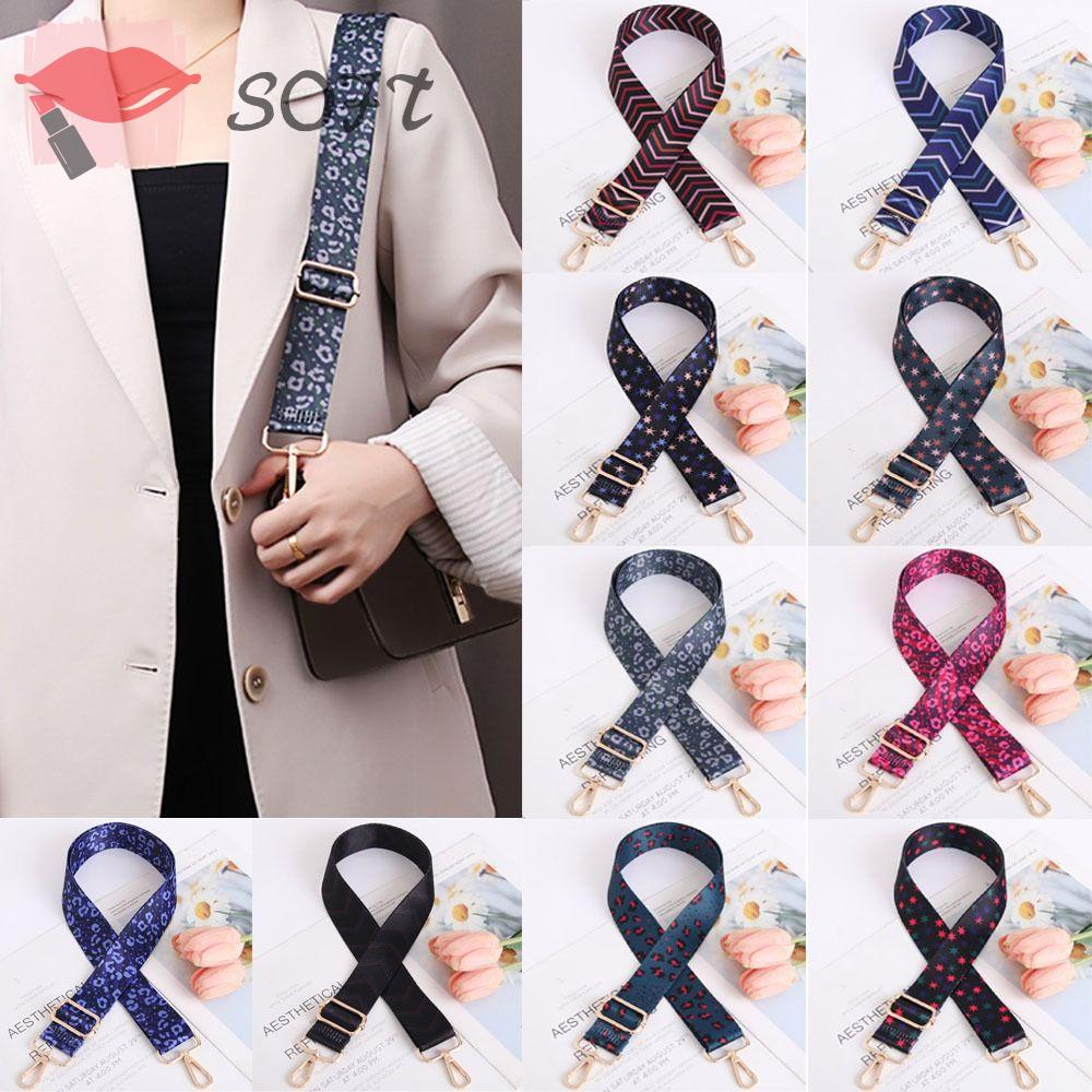 SOFTNESS Dây Đeo Túi Xách Thêu Họa Tiết Thời Trang Thay Thế Tiện Dụng Cho Nữ