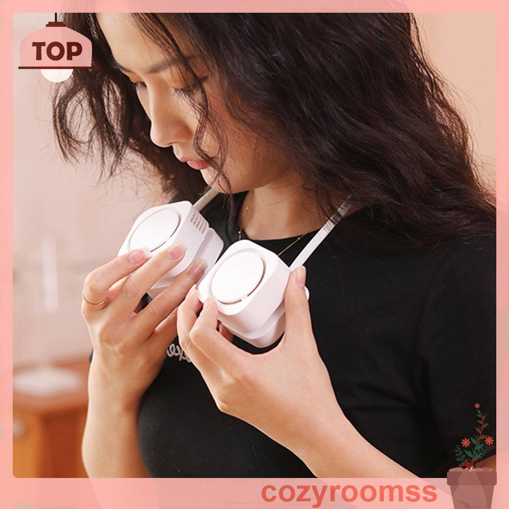 Quạt Làm Mát Đeo Cổ 3 Tốc Độ 1600mAh Có Thể Gấp Gọn Tiện Dụng Cho Gia Đình / Văn