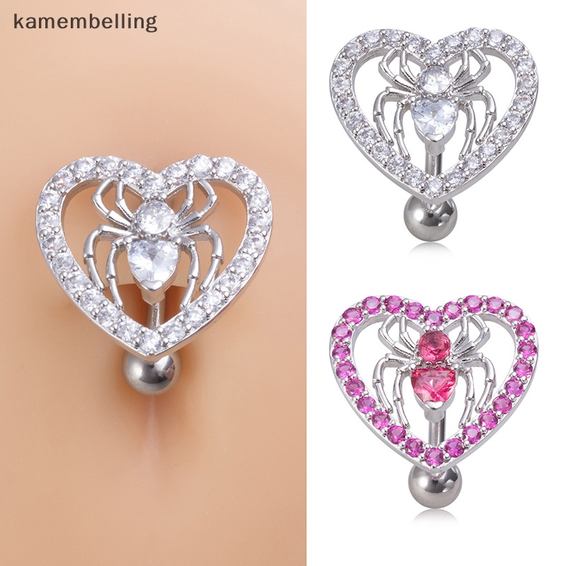 Kamembelling Khuyên Rốn Bằng Thép Hình Trái Tim / Nhện Quyến Rũ Cho Nữ