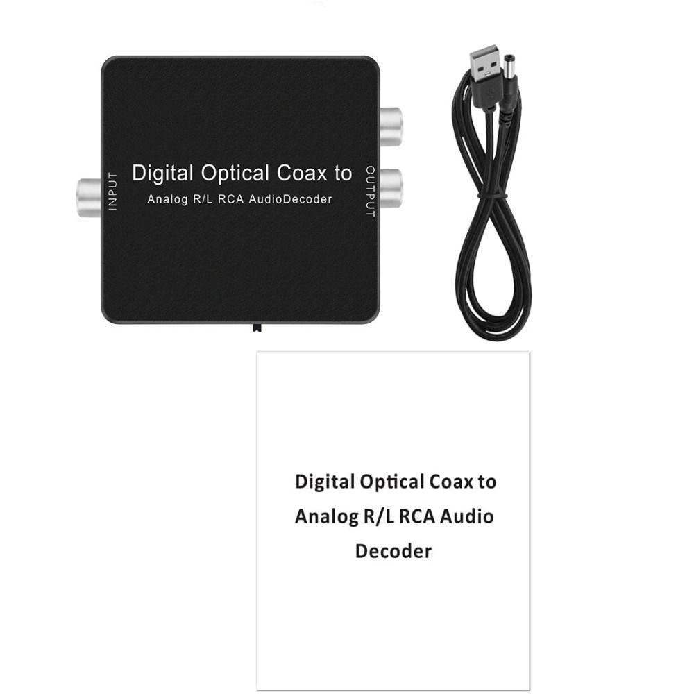 Bộ Thiết Bị Giải Mã Quang Học Kỹ Thuật Số SPDIF Toslink Toslink Đồng Trục Kỹ Thuật Số Sang Analog L / R Màu Đen Cho Dolby D