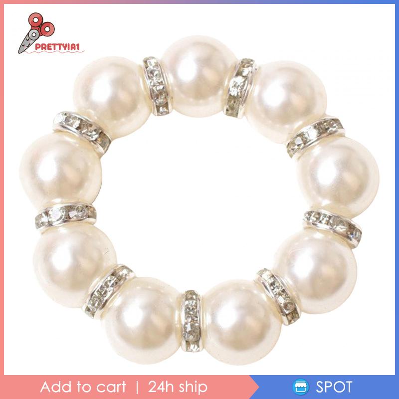 [Prettyia1] 4 Vòng Giữ Khăn Ăn Bằng Vải Đính Đá Rhinestone