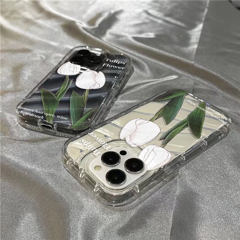 Ốp Điện Thoại Mềm Trong Suốt Họa Tiết Hoa Xinh Xắn Cho Iphone 14Promax 1312 / 11 7 / 8plus xr