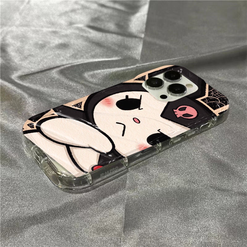 Ốp Điện Thoại Mềm Trong Suốt In Hình Kuromi Dễ Thương Cho iPhone14promax 1312 / 11 7 / 8plus xr / sins EANK