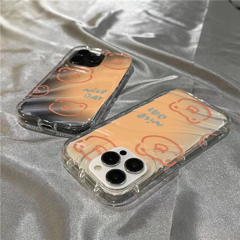 Ốp Điện Thoại Mềm Trong Suốt Họa Tiết Gấu Dễ Thương 1312 Cho Iphone 8sins xr 14Promax 7 11