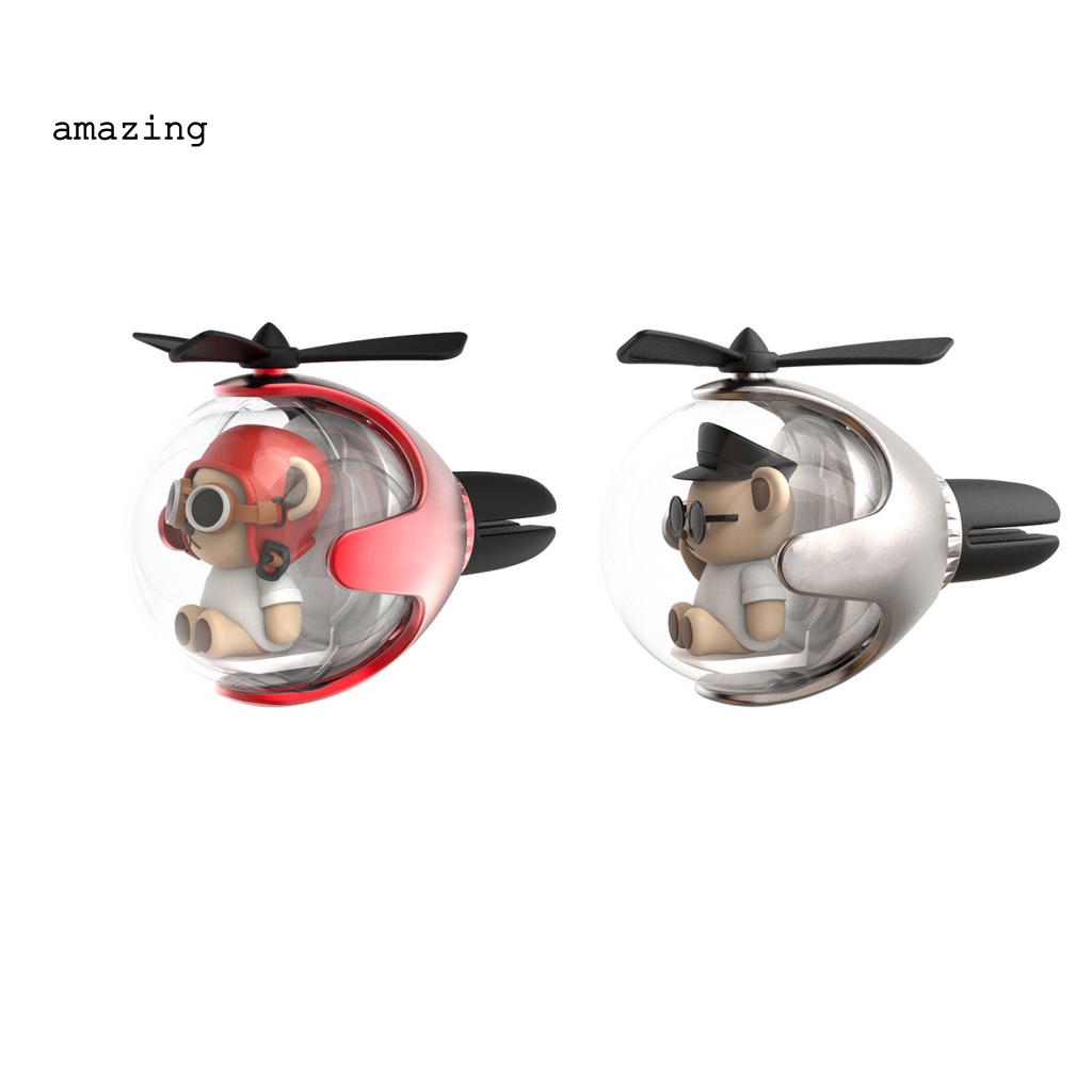 1 Bộ Máy Khuếch Tán Tinh Dầu Hình Gấu Dễ Lắp Đặt Có Đèn 6 Màu Cho Xe Hơi