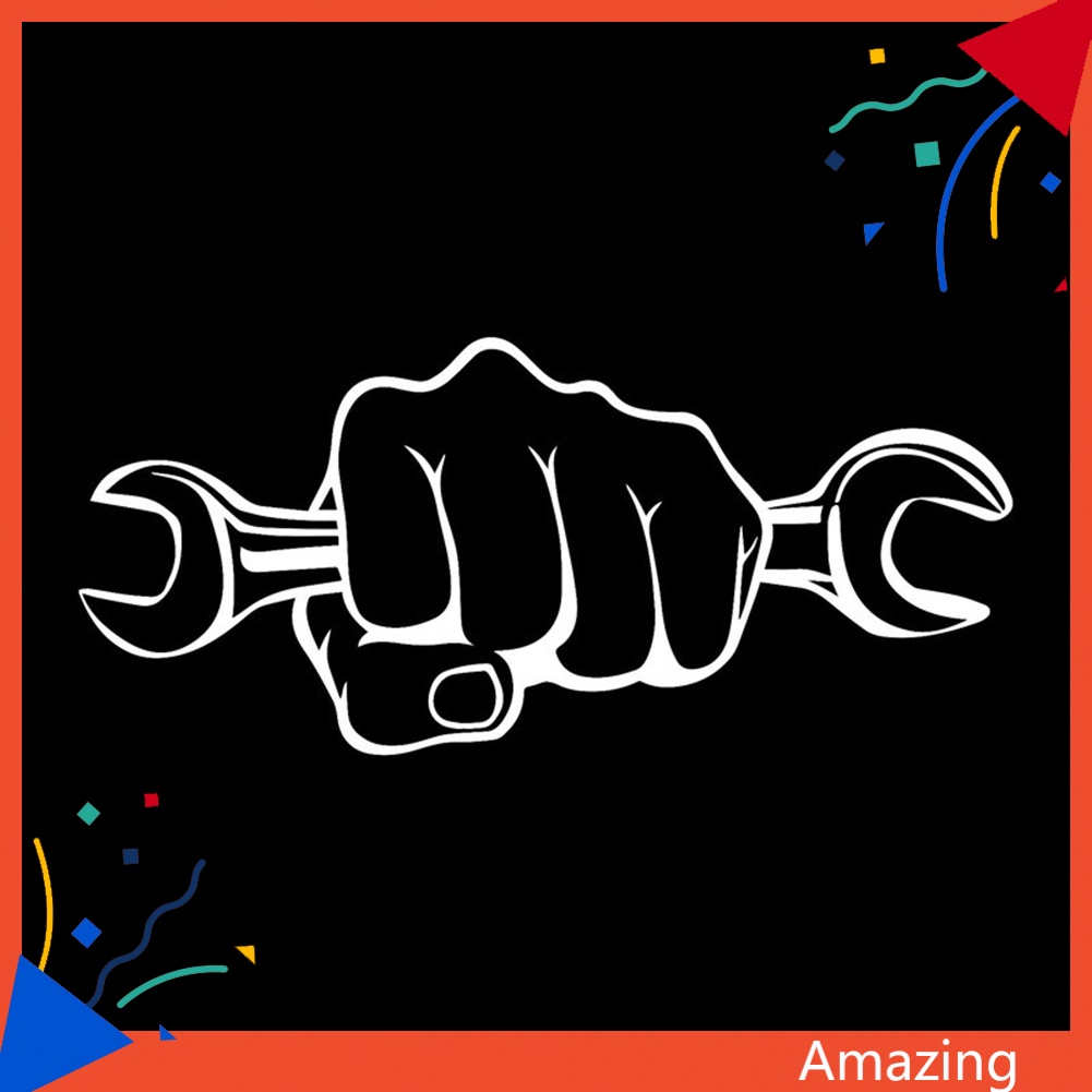 Đề Can Tự Dính Hình Cờ Lê Cơ Khí Thời Trang Trang Trí Xe Hơi / Xe Máy