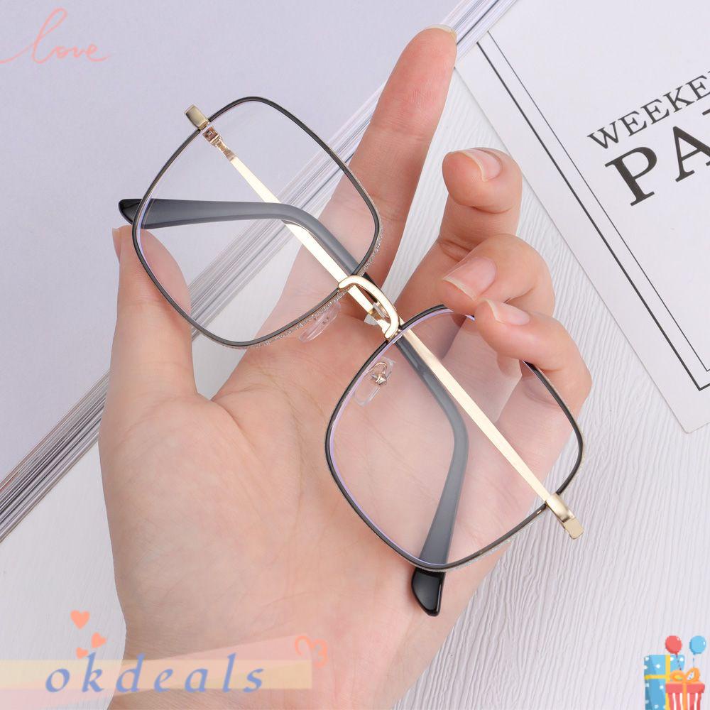 OKDEALS Kính Mát Gọng Vuông Chống Bức Xạ Phong Cách Vintage