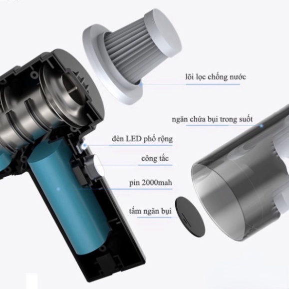 Máy Hút Bụi Cầm Tay, Máy Hút Bụi Mini Không Dây, Vệ Sinh Ô Tô, Gia Đình, Hút Bụi Giường Nệm, Lông Chó Mèo