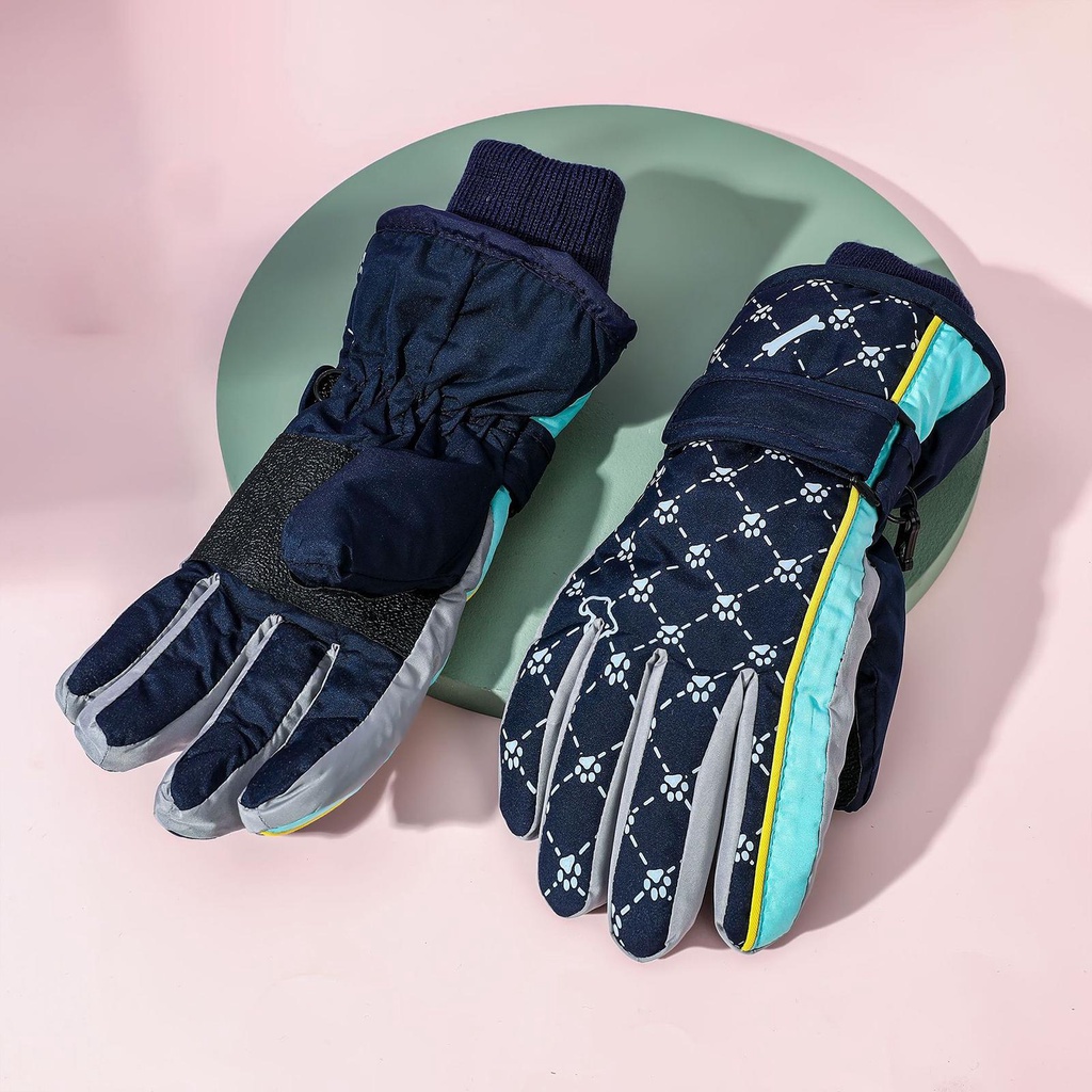 Găng Tay Đi Xe Đạp / Câu Cá / Đi Bộ Đường Dài Giả Lông Thỏ Dày Mềm Ấm