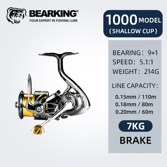 Bearking Máy Câu Cá 5.5: 1 12kg max Bằng Thép Không Gỉ Chất Lượng Cao|