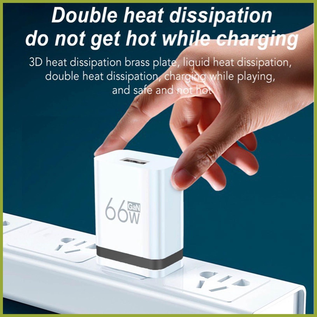 Phích Cắm Sạc Nhanh 66W Chuyên Dụng Cho Điện Thoại / Máy Tính Bảng / Laptop