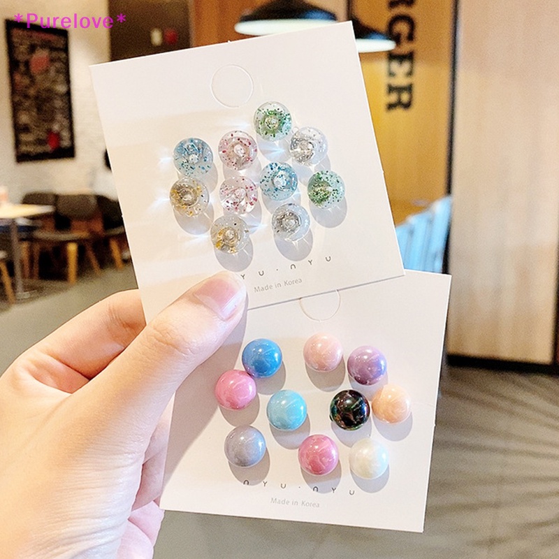 Set 10 Ghim Cài Áo Đính Đá Ngọc Trai Tròn Chống Chói Thời Trang Cho Nữ Mới