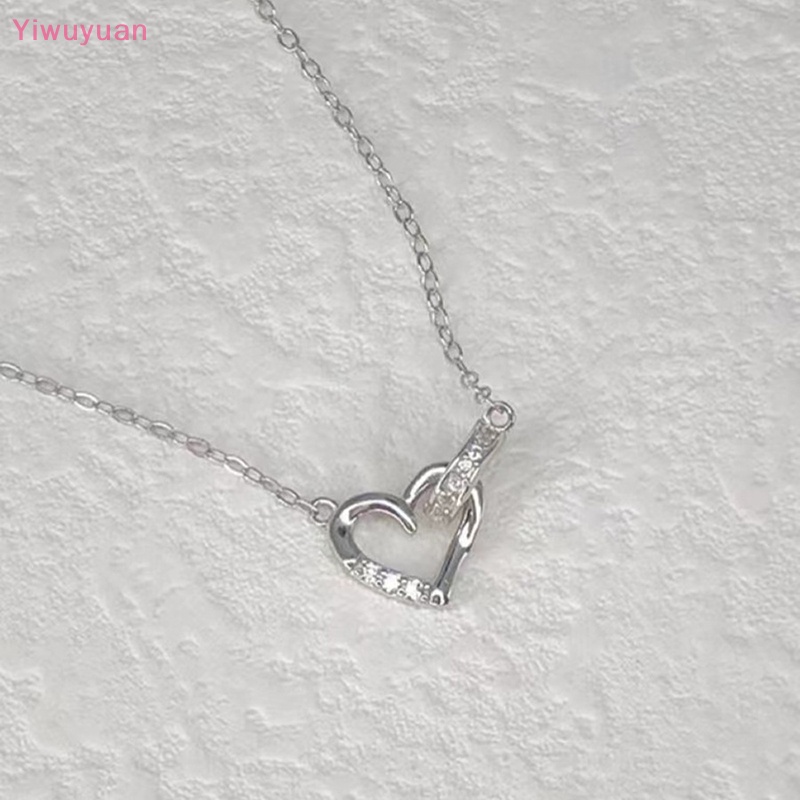 Vòng cổ Mặt Trái Tim Đính Đá Lấp Lánh Phong Cách Hàn Quốc Mới