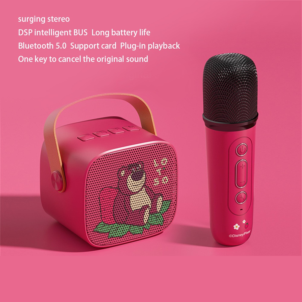 Disney Mini Wireless Bluetooth Microphone Speaker K Song Microphone Audio One Portable Children's Outdoor Audio Microphone