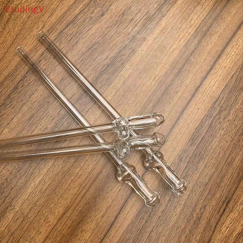 Ống Hút Thủy Tinh Chịu Nhiệt Cao Hình Dáng Vui Nhộn Sáng Tạo Có Thể Tái Sử Dụng Cho Nhà Bếp