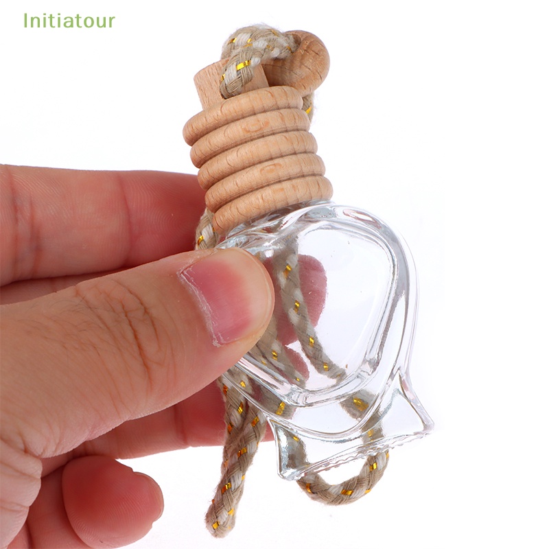 Bình Khuếch Tán Tinh Dầu Hình Trái Tim Trong Suốt 10ML Trang Trí Nội Thất Xe Hơi