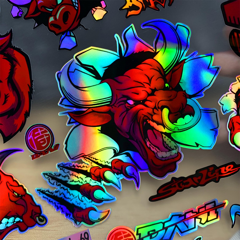 Decal Laser Dán Trang Trí Mũ Bảo Hiểm Xe Mô Tô RedBull
