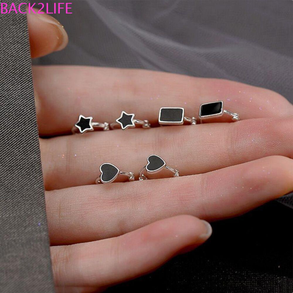 BACK2LIFE Khuyên Tai Hình Ngôi Sao Đơn Giản Phong Cách Mới Dành Cho Nữ