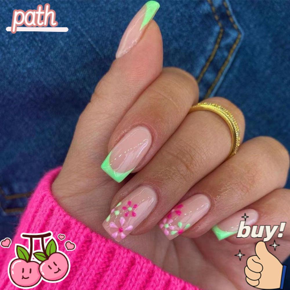 PATH Set 24 Móng Tay Giả Dạng Nhấn DIY Thời Trang
