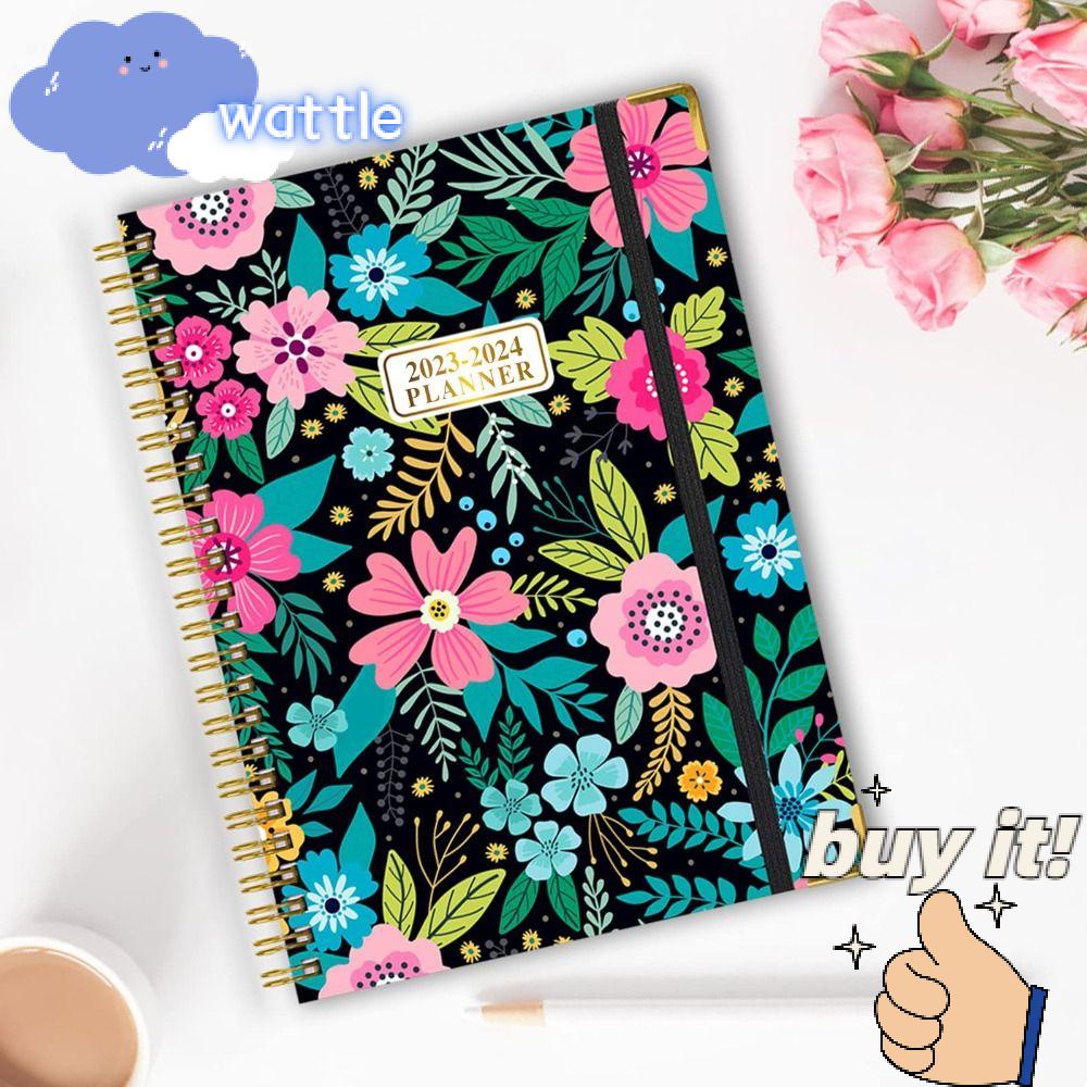 WATTLE Kế Hoạch 70 Tờ 2023-2024 Viện Hàn Lập Kế Hoạch Với Túi Trong Tuần Và Hàng Tháng Co Giãn