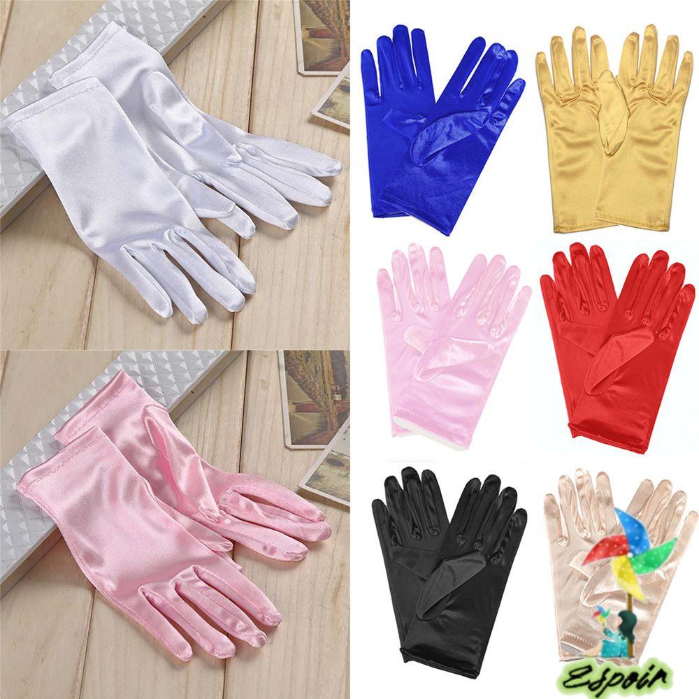 ESPO Găng Tay Satin Co Giãn Phụ Kiện Cho Cô Dâu