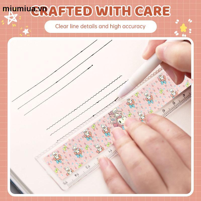 Miumiua🔮Sanrio Thước Cong 15CM Họa Tiết Hoạt Hình Kuromi Dễ Thương Cho Học Sinh